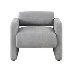 Fauteuil en tissu moderne à dossier rond, canapé une place rembourré.