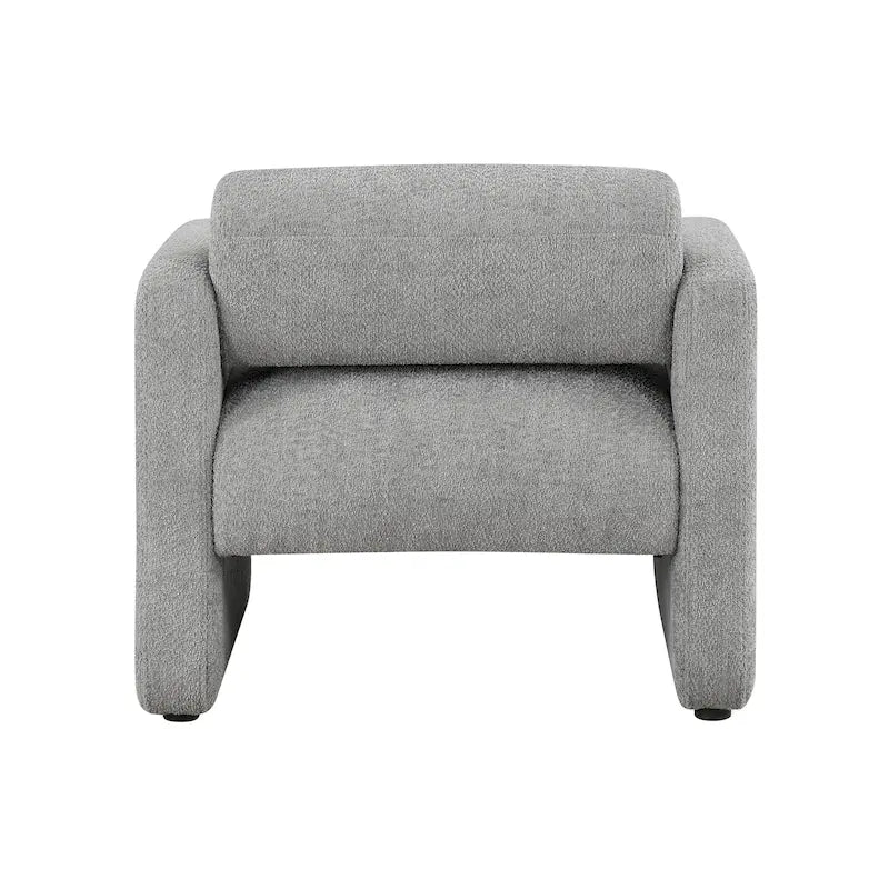Fauteuil en tissu moderne à dossier rond, canapé une place rembourré.