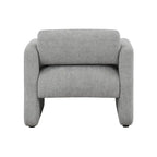 Fauteuil en tissu moderne à dossier rond, canapé une place rembourré.