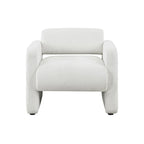 Fauteuil en tissu moderne à dossier rond, canapé une place rembourré.