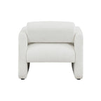 Fauteuil en tissu moderne à dossier rond, canapé une place rembourré.