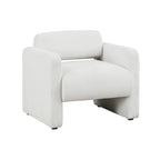 Fauteuil en tissu moderne à dossier rond, canapé une place rembourré.