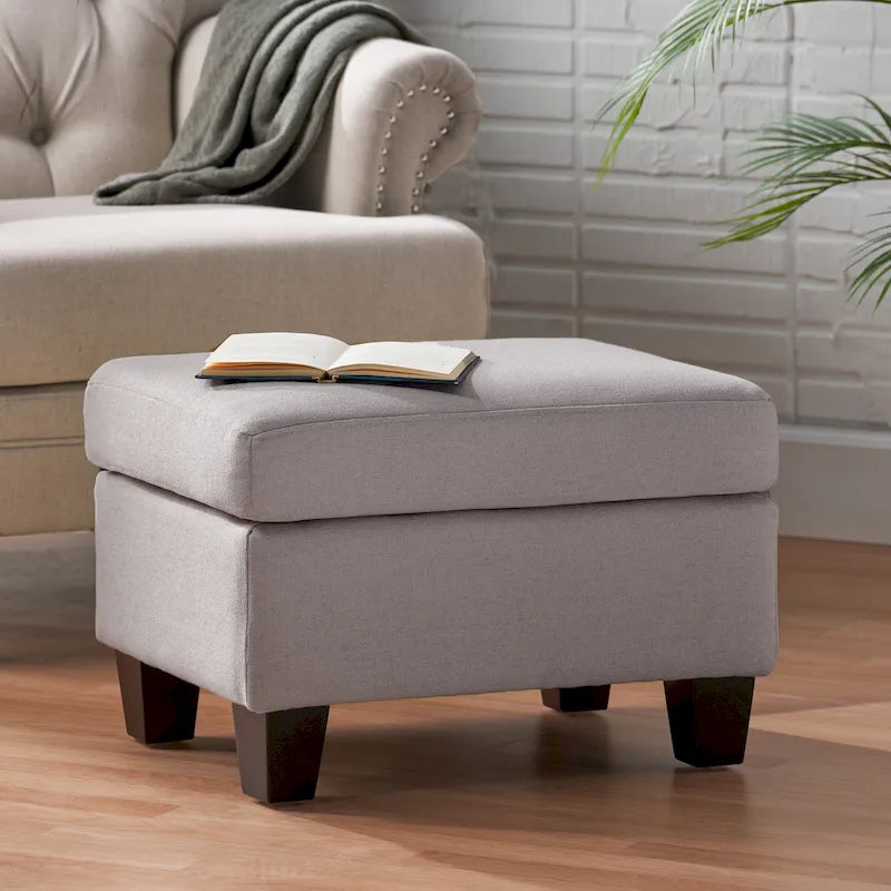 Pouf de rangement en tissu