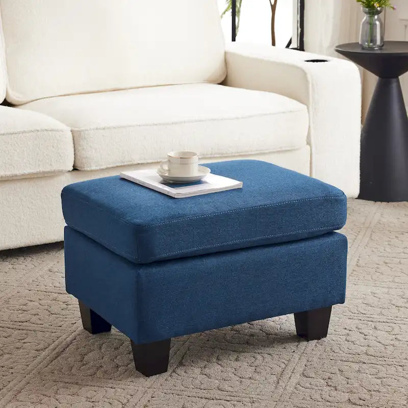 Pouf de rangement en tissu
