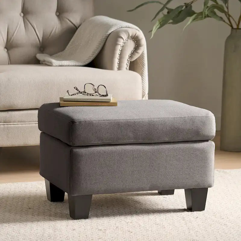 Pouf de rangement en tissu