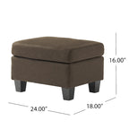 Pouf de rangement en tissu