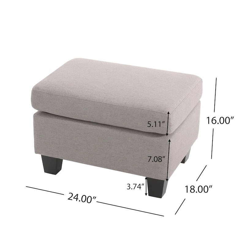 Pouf de rangement en tissu