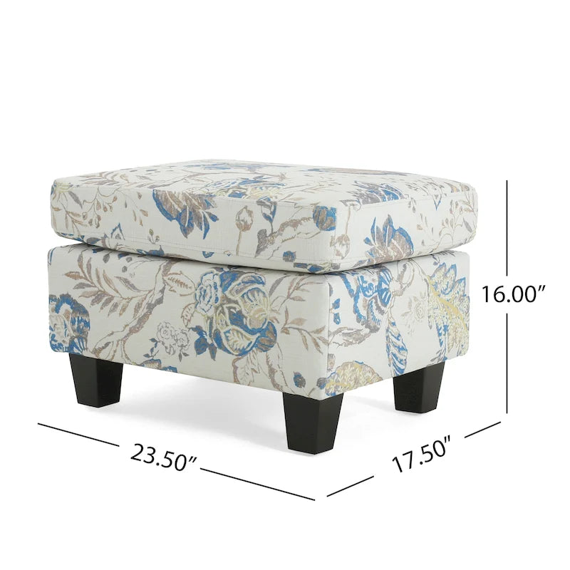 Pouf de rangement en tissu