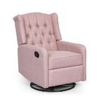 Fauteuil inclinable pivotant à oreilles capitonné