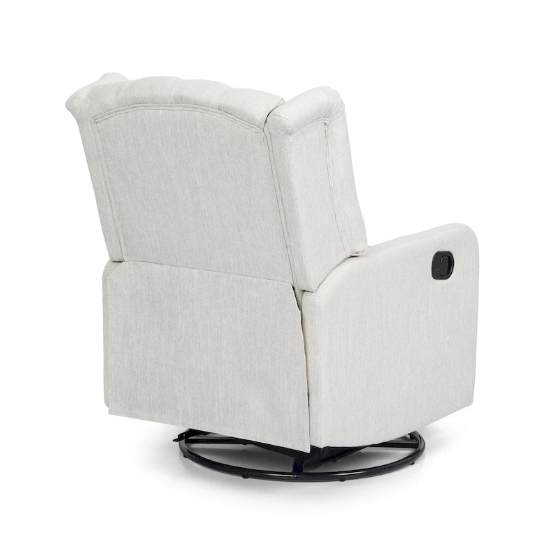 Fauteuil inclinable pivotant à oreilles capitonné