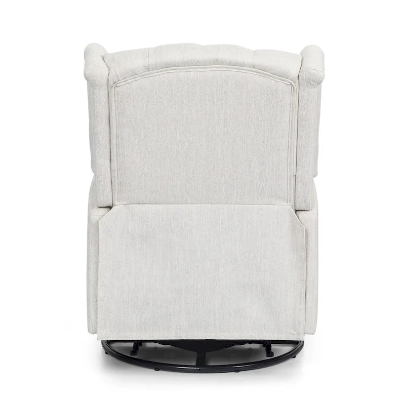 Fauteuil inclinable pivotant à oreilles capitonné