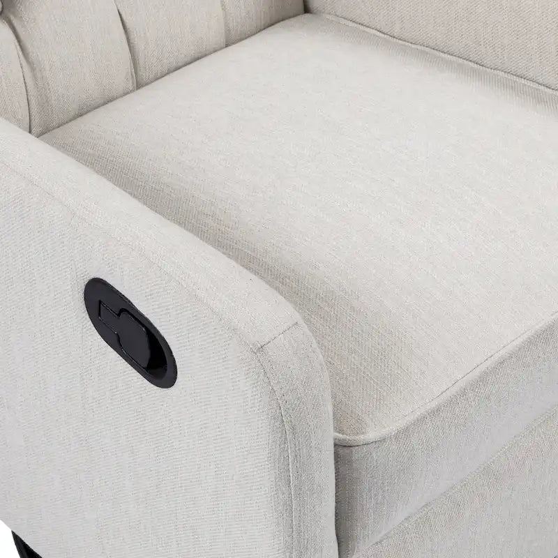 Fauteuil inclinable pivotant à oreilles capitonné
