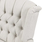 Fauteuil inclinable pivotant à oreilles capitonné
