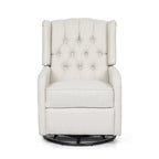 Fauteuil inclinable pivotant à oreilles capitonné