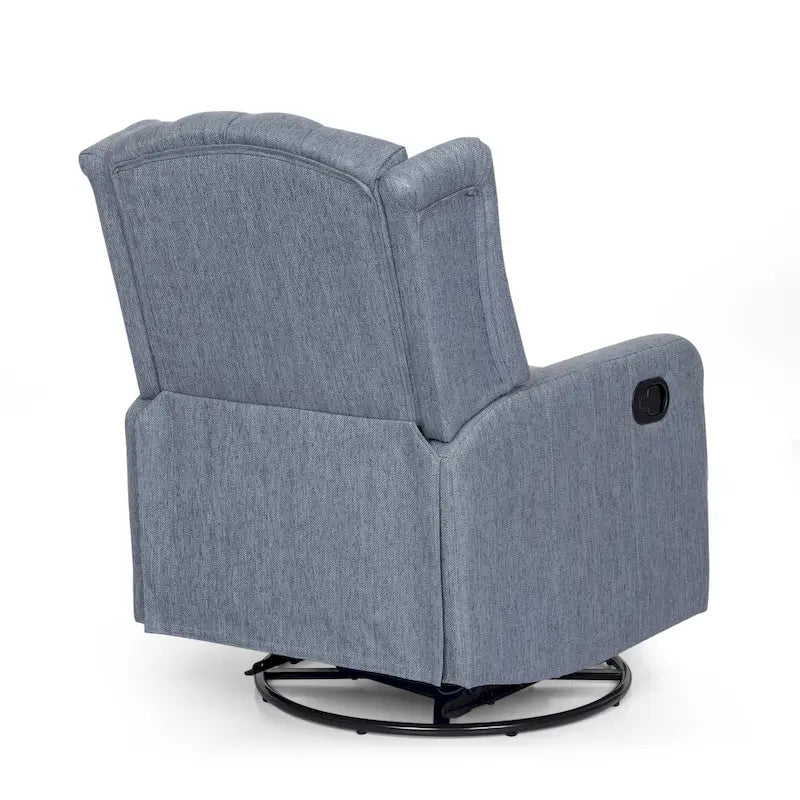 Fauteuil inclinable pivotant à oreilles capitonné