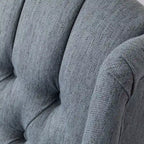 Fauteuil inclinable pivotant à oreilles capitonné