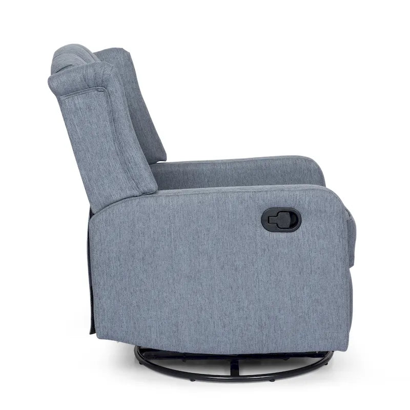 Fauteuil inclinable pivotant à oreilles capitonné