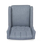Fauteuil inclinable pivotant à oreilles capitonné