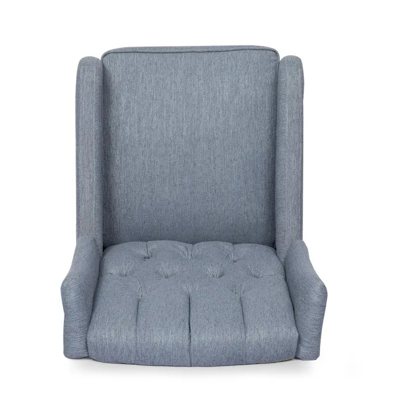 Fauteuil inclinable pivotant à oreilles capitonné