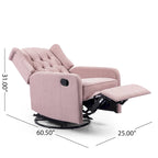 Fauteuil inclinable pivotant à oreilles capitonné