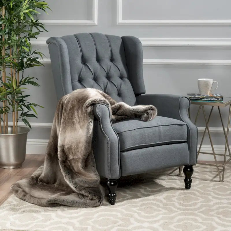 Fauteuil club capitonné en velours