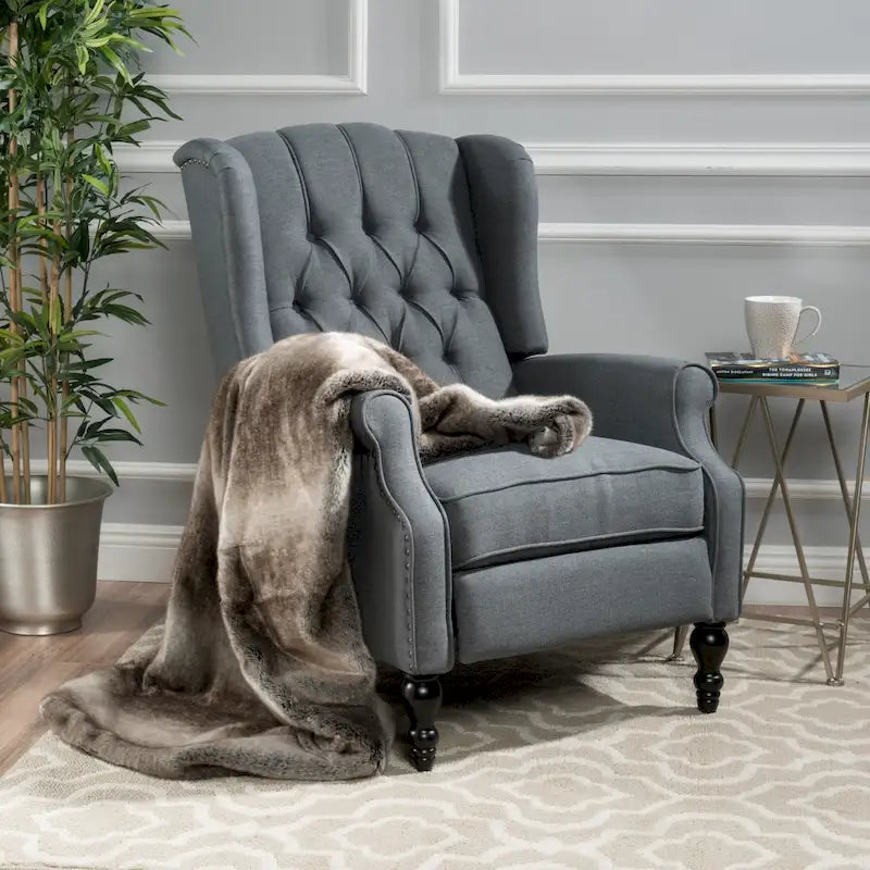 Fauteuil club capitonné en velours