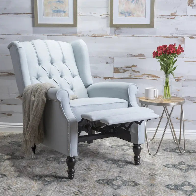 Fauteuil club capitonné en velours