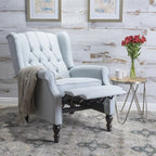 Fauteuil club capitonné en velours
