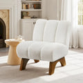 Fauteuil d'appoint moderne en bois et tissu