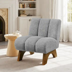 Fauteuil d'appoint moderne en bois et tissu