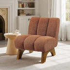Fauteuil d'appoint moderne en bois et tissu