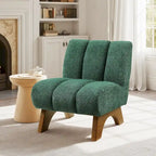 Fauteuil d'appoint moderne en bois et tissu