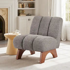 Fauteuil d'appoint moderne en bois et tissu