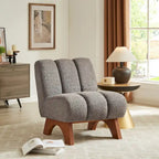 Fauteuil d'appoint moderne en bois et tissu