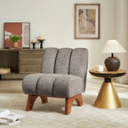 Fauteuil d'appoint moderne en bois et tissu