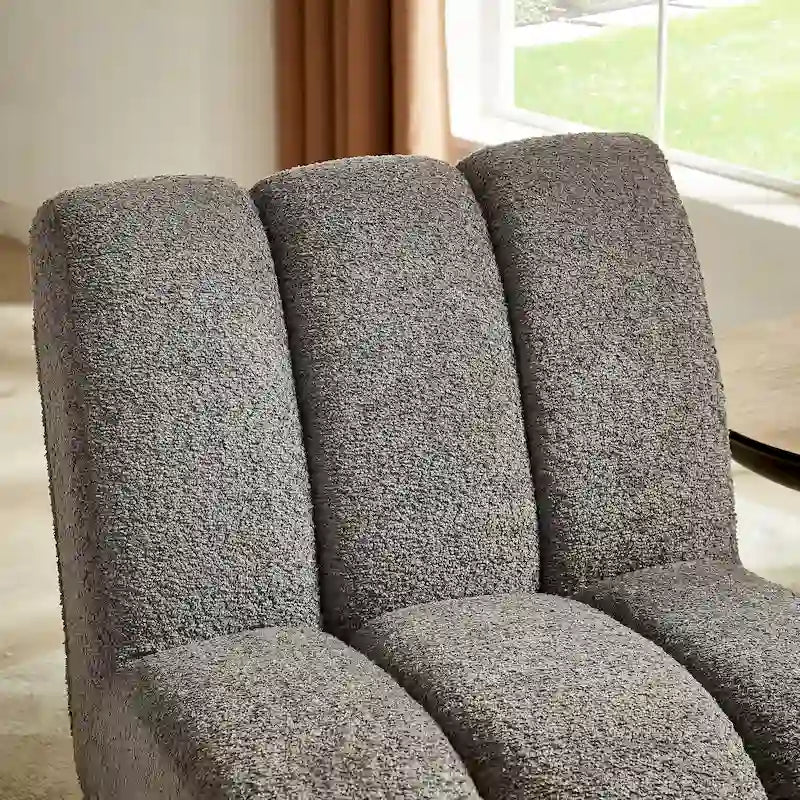 Fauteuil d'appoint moderne en bois et tissu