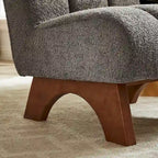 Fauteuil d'appoint moderne en bois et tissu