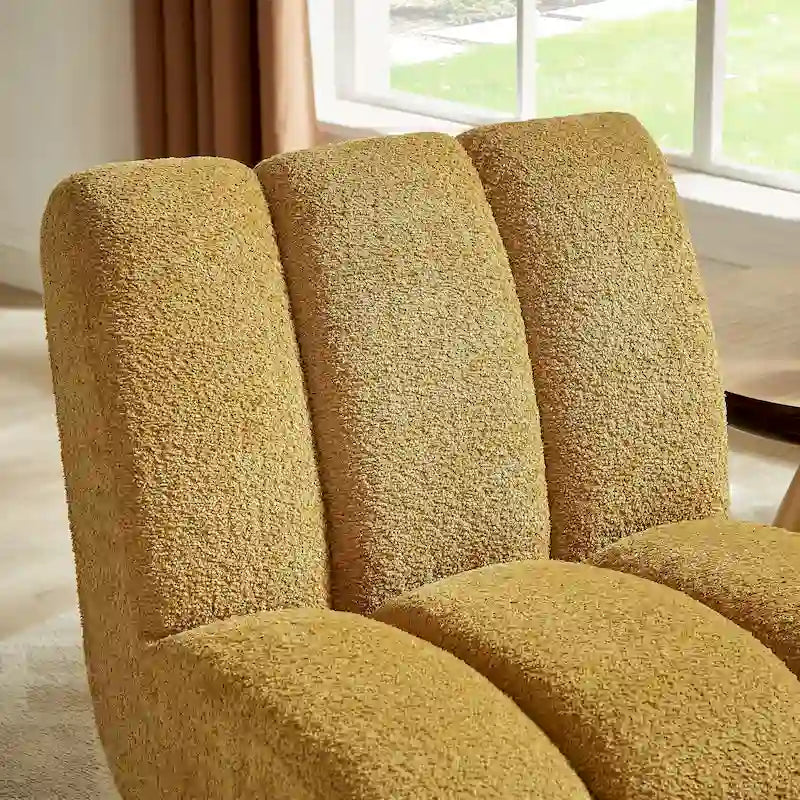 Fauteuil d'appoint moderne en bois et tissu