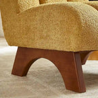 Fauteuil d'appoint moderne en bois et tissu