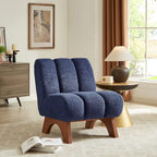 Fauteuil d'appoint moderne en bois et tissu