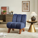 Fauteuil d'appoint moderne en bois et tissu