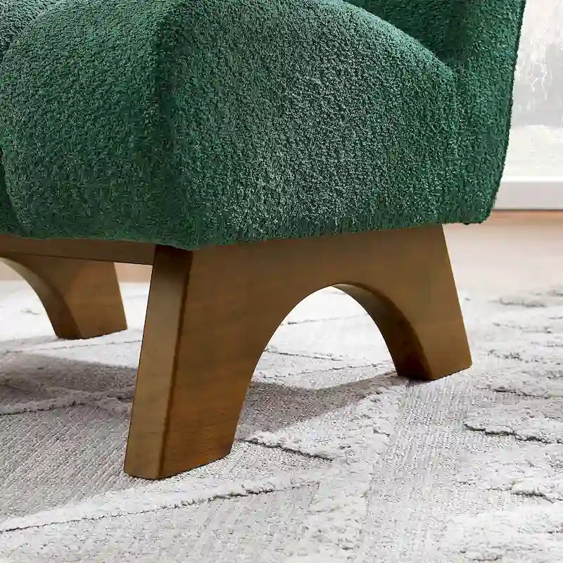 Fauteuil d'appoint moderne en bois et tissu
