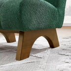 Fauteuil d'appoint moderne en bois et tissu