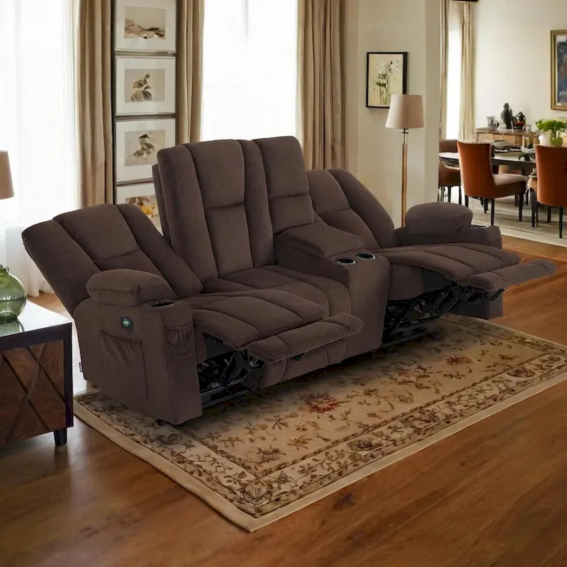 Canapé inclinable électrique avec massage et chaleur lombaire,