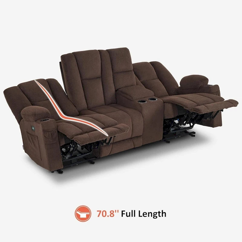 Canapé inclinable électrique avec massage et chaleur lombaire,
