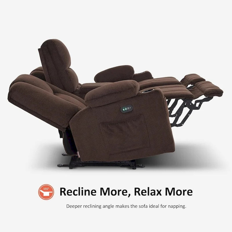 Canapé inclinable électrique avec massage et chaleur lombaire,