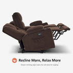 Canapé inclinable électrique avec massage et chaleur lombaire,