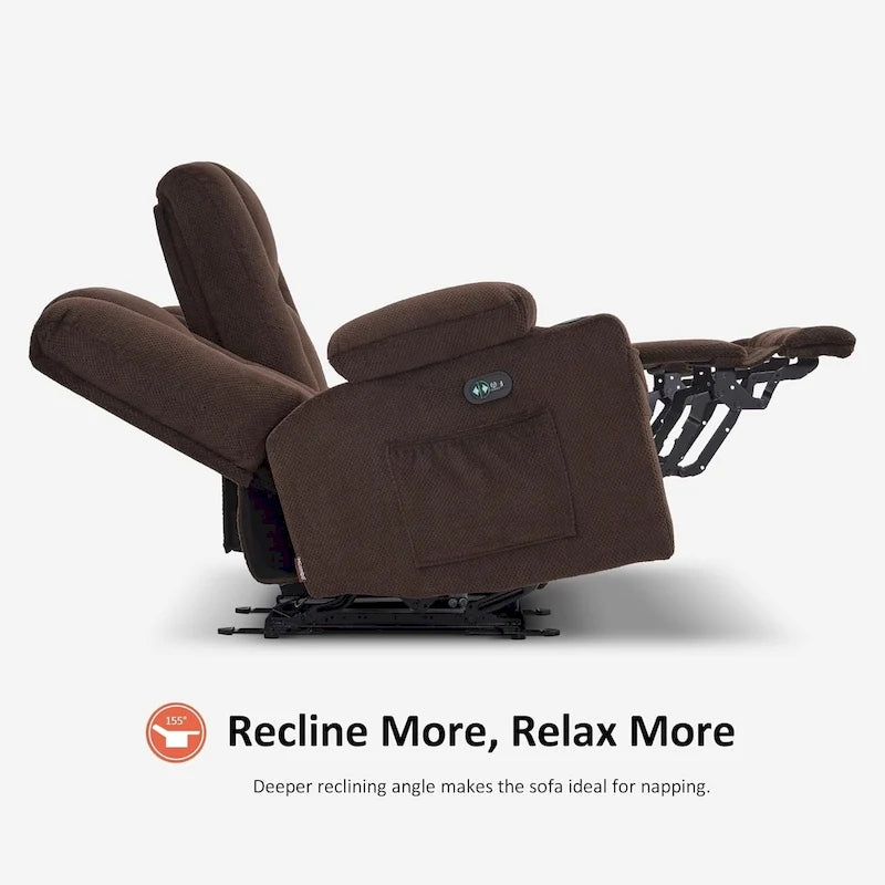 Canapé inclinable électrique avec massage et chaleur lombaire,