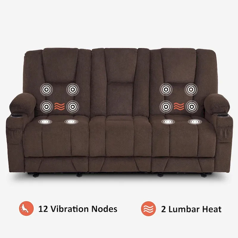 Canapé inclinable électrique avec massage et chaleur lombaire,