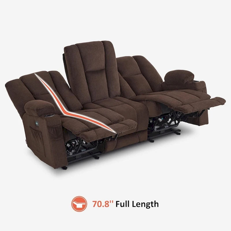 Canapé inclinable électrique avec massage et chaleur lombaire,